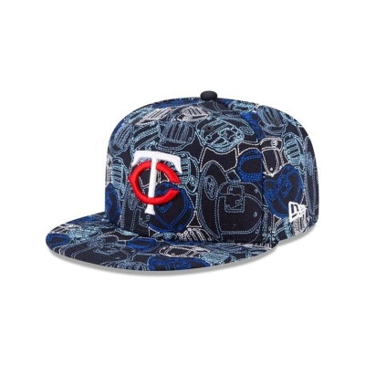 Minnesota Twins Gorra | New Era MLB Cap Chaos 59fifty Fitted Cap Mexico - Azules